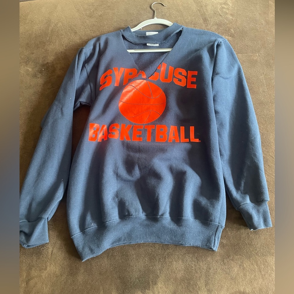 Syracuse basketball cut out sweatshirt